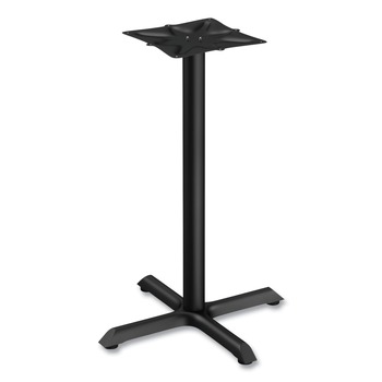 Alera Hospitality Series 27.5 in. x 40.38 in. 300 lbs. Capacity Steel Single-Column Bases - Black