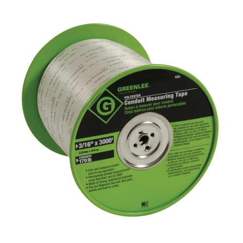 Specialty Accessories | Greenlee 50215620 3/16 in. x 3,000 in. Polyester Conduit Measuring Tape image number 0