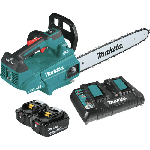 Makita XCU09PT 18V X2 (36V) LXT Brushless Lithium-Ion 16 in. Cordless Top Handle Chain Saw Kit with 2 Batteries (5 Ah) image number 0