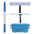 Cleaning Tools | Gritt Commercial GRI138B3PK Pro Window Cleaning Kit with 14 in. Squeegee, 14 in. Washer, 20 in. Pole and 3 Gallon Heavy-Duty Bucket (3/Kit) image number 0