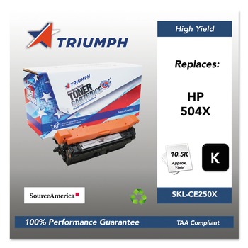 Triumph 751000NSH1104 Remanufactured CE250X (504X) 10,500 Page-Yield High-Yield Toner - Black