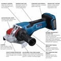 Clearance Center | Bosch GWX18V-13PN 18V PROFACTOR Brushless Lithium-Ion 5 - 6 in. Cordless Angle Grinder with Paddle Switch (Tool Only) image number 6