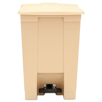 TRASH CANS | Rubbermaid Commercial FG614400BEIG 12 gal. Plastic, Square, Indoor Utility Step-On Waste Container - Beige