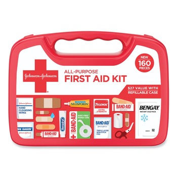 Johnson & Johnson Red Cross 160-Piece All-Purpose First Aid Kit