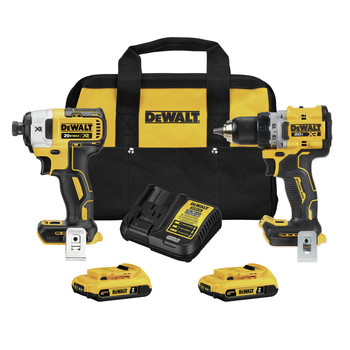 Dewalt DCK248D2 20V MAX XR Brushless Lithium-Ion 1/2 in. Cordless Drill Driver and 1/4 in. Impact Driver Combo Kit with (2) Batteries