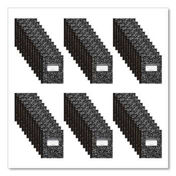 Roaring Spring 10 in. x 8 in. Sheets Flexible Composition Notebook - Black Marble Cover (72/Carton)