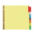 Office Jansan | Avery 11111 11 in. x 8.5 in. 8-Tab Double-Sided Gold Edge Reinforcing Buff Insertable Big Tab Dividers - Assorted (1-Set) image number 1