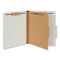 Office Jansan | Universal UNV10252T 2 in. Expansion 1 Divider 4 Fasteners 4-Section Pressboard Classification Folders - Letter Size, Gray Exterior (10/Box) image number 0