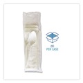 Food Service | Boardwalk BWK4COMBOKITPP 4-Piece Mediumweight Polypropylene Plastic Fork/Knife/Napkin/Spoon Cutlery Kit - White (250/Carton) image number 6
