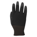 Tradesmen Day Sale | Boardwalk BWK000289 Polyurethane Palm Coated Gloves - Large, Black (1 Dozen) image number 1