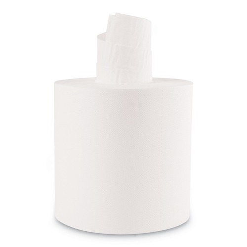 Mothers Day Sale! Save an Extra 10% off your order | Boardwalk BWK410321 7.6 in. x 8.9 in. 2 Ply Center-Pull Roll Towels - White (6/Carton) image number 0