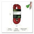 Office Electronics & Batteries | GoGreen Power GG-13725 16 AWG Outdoor Extension Cord, 25 ft, 13 A, Orange image number 2