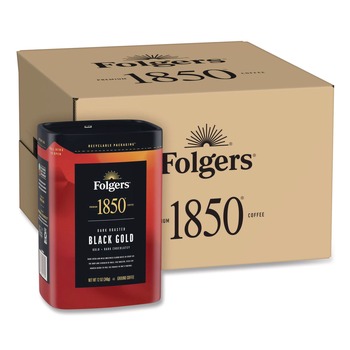 Folgers 2550012722 12 oz Bag Black Gold Coffee (6/Carton)