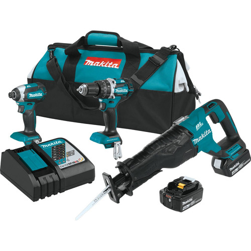 Combo Kits | Makita XT328M 18V LXT Brushless Lithium-Ion 3-Tool Cordless Combo Kit (4 Ah) image number 0