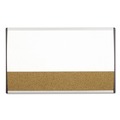 Bulletin Boards | Quartet ARCCB3018 30 in. x 18 in. ARC Frame Cubicle Combo Dry Erase/Cork Bulletin Board - Tan/White Surface/Satin Aluminum Frame image number 0