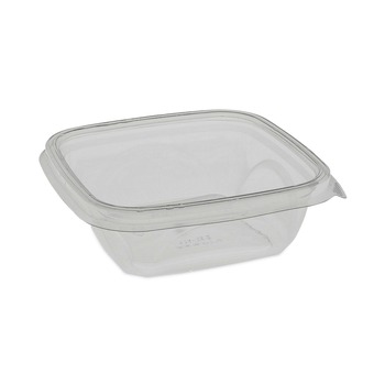 Pactiv Corp. EarthChoice 12 oz. Square Recycled Plastic Bowl - Clear (504/Carton)