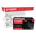 Disposable Gloves | Ammex GWBN44100 6 mil Heavy-Duty Industrial Powder-Free Nitrile Gloves - Medium, Black (1000/Carton) image number 4