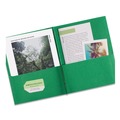 Office Jansan | Avery 47977 0.5 in. Capacity 11 in. x 8.5 in. Prong Fastener Two-Pocket Folder - Green (25/Box) image number 2