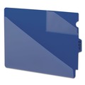 Office Jansan | Smead 61961 8.5 in. x 11 in. 1/3-Cut End Tab Two-Pocket Poly "Out" Guides - Blue (50/Box) image number 0