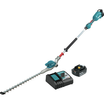Makita 18V LXT Articulating Brushless Lithium-Ion 20 in. Cordless Pole Hedge Trimmer Kit (5 Ah)