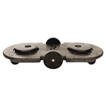 Rubbermaid Commercial 20.25 in. x 45 in. x 8 in. 300 lbs. Capacity 2-Container Tandem Dolly - Black