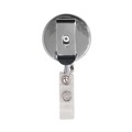Office Jansan | Advantus 75406 24 in. Extension Premier Heavy-Duty Retractable ID Card Reel - Black/Silver (12/Box) image number 3