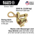 Wire & Conduit Tools | Klein Tools 1604-20L Havens 8.75 in. Grip with Swing Latch image number 3