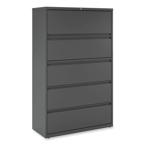  | Alera 25515 42 in. x 18.63 in. x 67.63 in. 5 Legal/Letter/A4/A5 Size Lateral File Drawers - Charcoal image number 0
