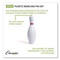 Toys | Champion Sports BP10 Plastic Bowling Pin Set - White (10/Set) image number 2