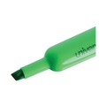 Office Jansan | Universal UNV08862 Chisel Tip Fluorescent Green Ink Green Barrel Desk Highlighters (1 Dozen) image number 3