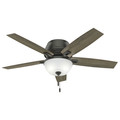 Hunter 50274 52 in. Donegan Noble Bronze Low Profile Ceiling Fan with Light Kit and Pull Chain image number 2