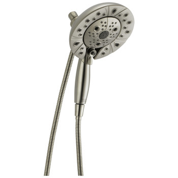 BATHTUB AND SHOWER HEADS | Delta 58480-SS-PK H2Okinetic In2ition 5-Setting Two-in-One Shower - Stainless