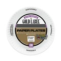 Bowls and Plates | AJM Packaging Corporation AJM CP9GOAWH Coated Paper Plates, 9-in Dia, White, 100/pack, 12 Packs/carton image number 0