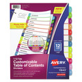 Customer Appreciation Sale - Save up to $60 off | Avery 11843 1 - 12 Tab Customizable TOC Ready Index Divider Set - Multicolor (1 Set) image number 0