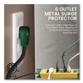 Office Electronics & Batteries | GoGreen Power GG-26114 6 ft. Cord 250 Joules 6-Outlet Metal Surge Protector - Yellow image number 2