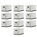  | Universal 9523001 12 in. x 15 in. x 10 in. Basic-Duty Economy Record Storage Boxes - White (10/Carton) image number 0