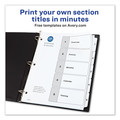 Office Jansan | Avery 11130 Ready Index 11 in. x 8.5 in. 5-Tab 1 to 5 Customizable TOC Dividers - White and Black (1-Set) image number 1