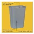 Trash & Waste Bins | Rubbermaid Commercial FG295700GRAY 10.25-Gallon Rectangular Deskside Wastebasket - Gray image number 1