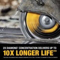Circular Saw Blades | Dewalt DW47627 16 in. XP7 All-Purpose Segmented Diamond Blade image number 6