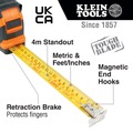 Tape Measures | Klein Tools 9375 7.5-Meter Magnetic Double-Hook Tape Measure image number 5