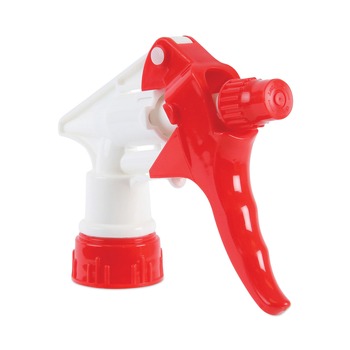 Boardwalk 511264 24-Piece/Carton 8 in. Tube Trigger Sprayer for 16-24 oz. Bottles - Red/White