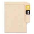 Office Jansan | Smead 67920 0.5 x 1 Yearly End Tab 20 File Folder Labels - Yellow (250/Pack) image number 3