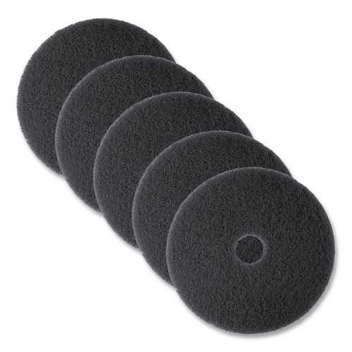 Sponges & Scrubbers | 3M 7300-19 19 in. Diameter Low-Speed High Productivity Floor Pads 7300 - Black (5/Carton) image number 0