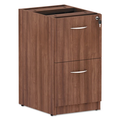  | Alera VA542822WA 15.63 in. x 20.5 in. x 28.5 in. Valencia Series 2-Drawer Full File Pedestal - Modern Walnut image number 0