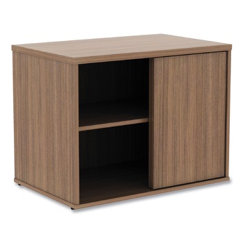 Alera Open Office Desk Series 29.5w x 19.13d x 22.78h Low Storage Cabinet Credenza - Modern Walnut