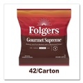 Facility Maintenance & Supplies | Folgers 2550006437 Gourmet Supreme 1.75 oz. Coffee Fraction Packs (42/Carton) image number 2