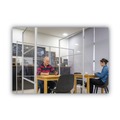 Office Furniture Accessories | MasterVision DSP123046 49 in. x 22 in. x 69 in. Protector Series Mobile Glass Panel Divider - Clear/Aluminum image number 7