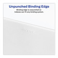 Office Jansan | Avery 01338 11 in. x 8.5 in. 25-Tab 201 to 225 Avery Style Preprinted Legal Exhibit Side Tab Index Dividers - White (1-Set) image number 2