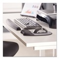 Office Furniture Accessories | Fellowes Mfg Co. 9175801 7.93 x 9.25 Memory Foam Mouse Pad with Wrist Rest - Black/Silver image number 3