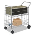 Utility Carts | Fellowes Mfg Co. 40912 21.5 in. x 37.5 in. x 39.25 in. Wire Mail Cart - Chrome image number 1
